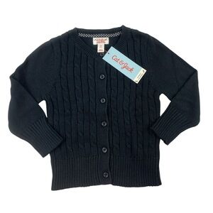 Cat & Jack Girls‎ Classic Cable Knit School Uniform Cardigan Sweater Sz 2T